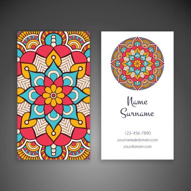 Kartvizit. Vintage dekor elementleri.