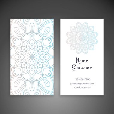 Kartvizit. Vintage dekor elementleri.