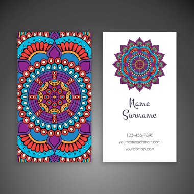 Kartvizit. Vintage dekor elementleri.