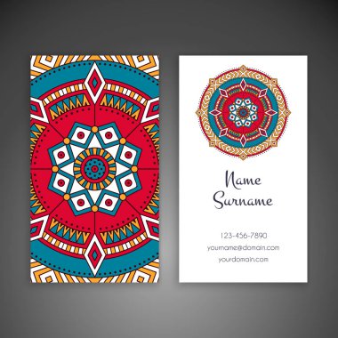 Kartvizit. Vintage dekor elementleri.