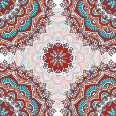 etnik çiçek seamless modeli