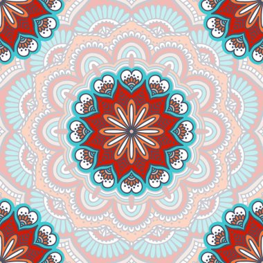 etnik çiçek seamless modeli