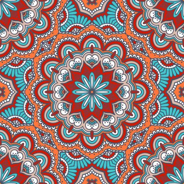 etnik çiçek seamless modeli