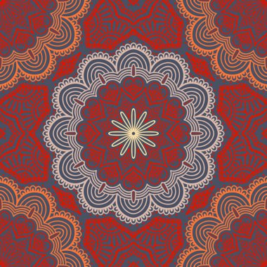 etnik çiçek seamless modeli