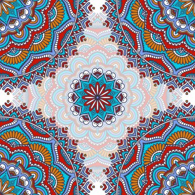 etnik çiçek seamless modeli