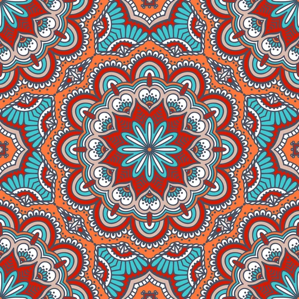 Ethnic floral seamless pattern — Stock Vector