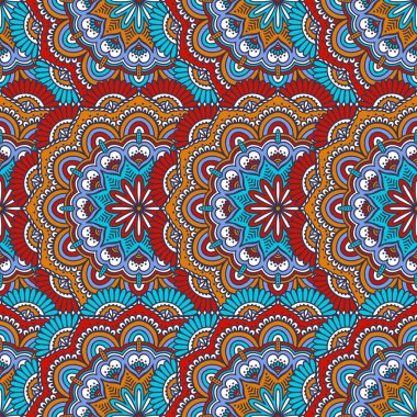 etnik çiçek seamless modeli