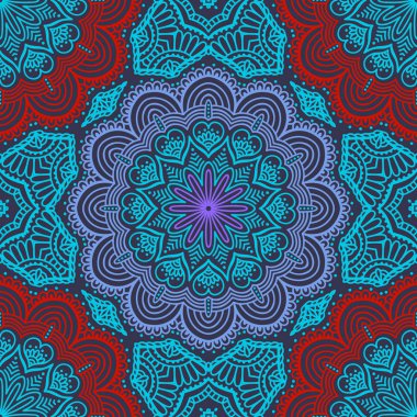 etnik çiçek seamless modeli