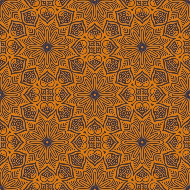 etnik çiçek seamless modeli