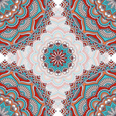 etnik çiçek seamless modeli