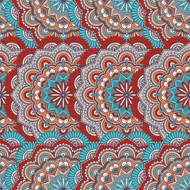 etnik çiçek seamless modeli