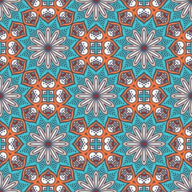 etnik çiçek seamless modeli