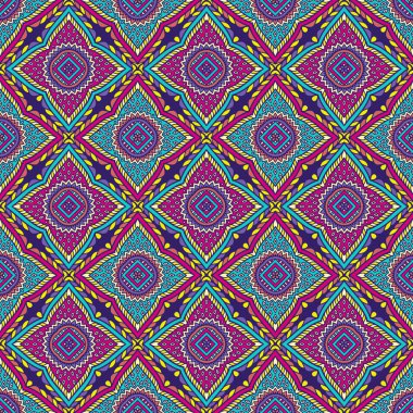 etnik çiçek seamless modeli