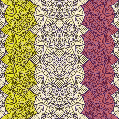 etnik çiçek seamless modeli