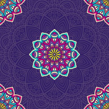 etnik çiçek seamless modeli