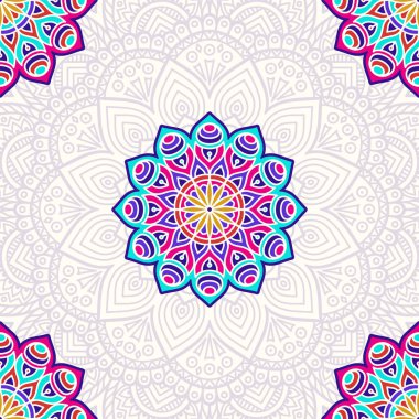 etnik çiçek seamless modeli