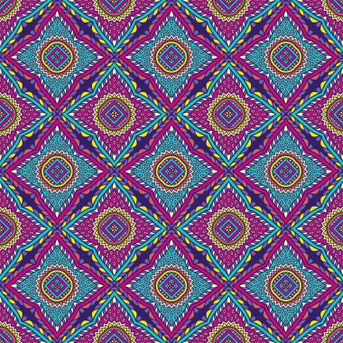 etnik çiçek seamless modeli