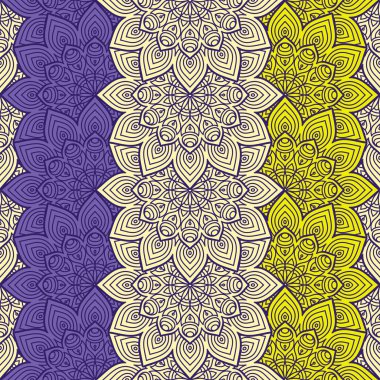 etnik çiçek seamless modeli