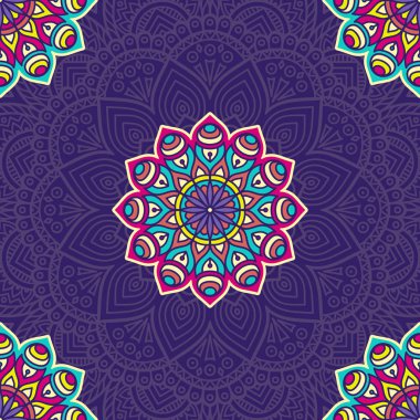 etnik çiçek seamless modeli