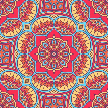 etnik çiçek seamless modeli