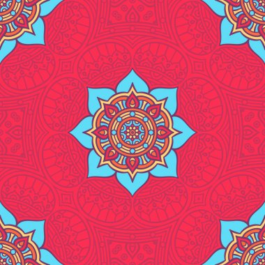 etnik çiçek seamless modeli