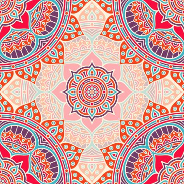 etnik çiçek seamless modeli