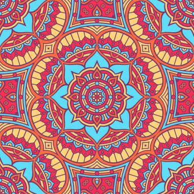 etnik çiçek seamless modeli