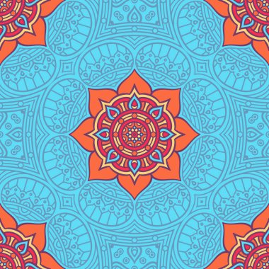 etnik çiçek seamless modeli