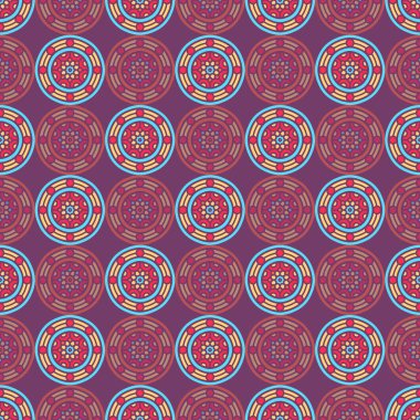 etnik çiçek seamless modeli