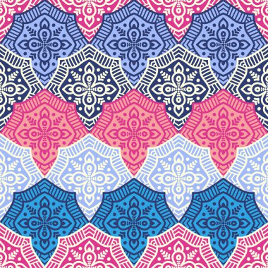 etnik çiçek seamless modeli