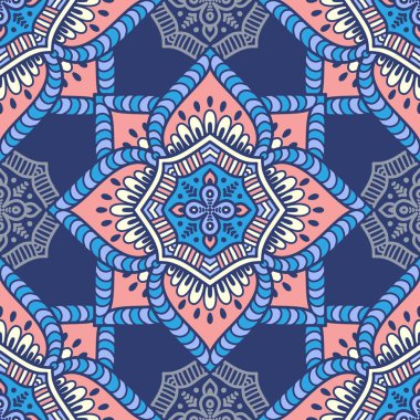 etnik çiçek seamless modeli