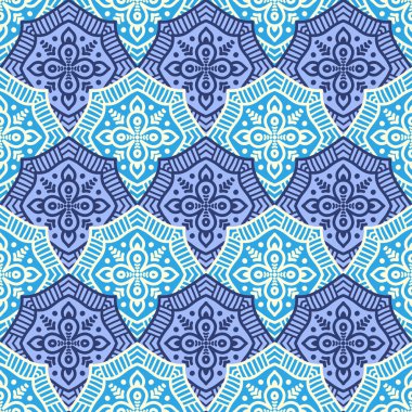 etnik çiçek seamless modeli