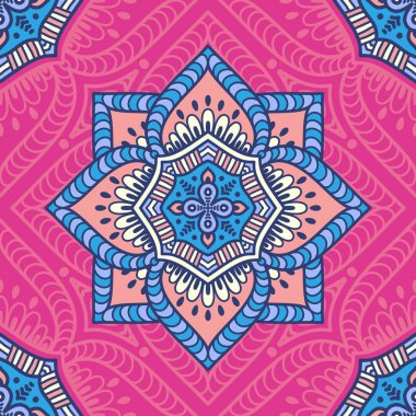 etnik çiçek seamless modeli