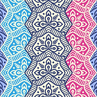 etnik çiçek seamless modeli