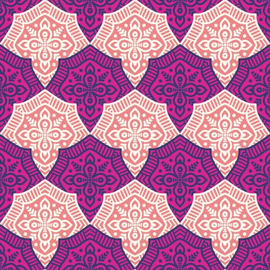 etnik çiçek seamless modeli