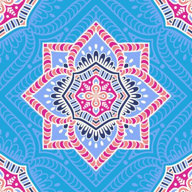 etnik çiçek seamless modeli