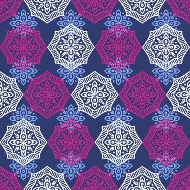 etnik çiçek seamless modeli