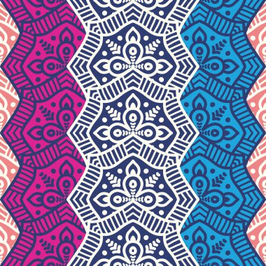 etnik çiçek seamless modeli