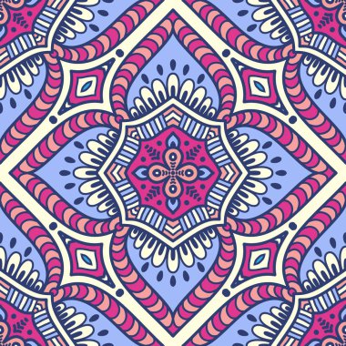 etnik çiçek seamless modeli