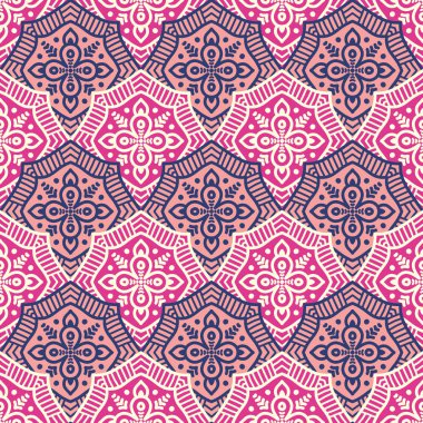 etnik çiçek seamless modeli