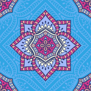 etnik çiçek seamless modeli