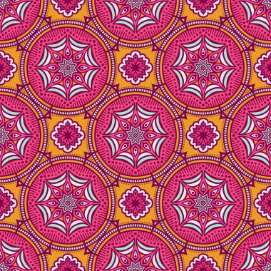 etnik çiçek seamless modeli