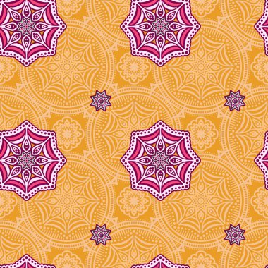 etnik çiçek seamless modeli