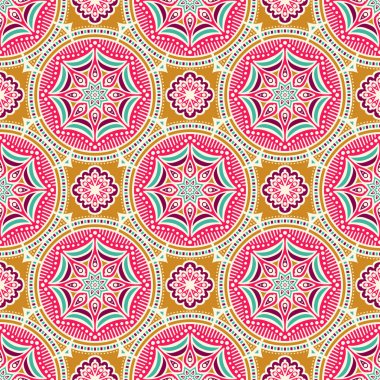 etnik çiçek seamless modeli