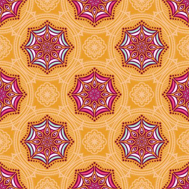 etnik çiçek seamless modeli