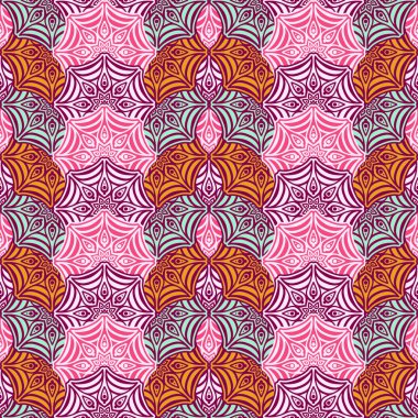 etnik çiçek seamless modeli