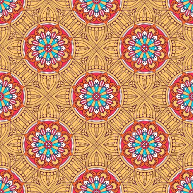 etnik çiçek seamless modeli