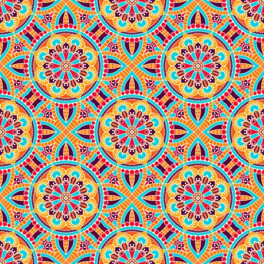 etnik çiçek seamless modeli