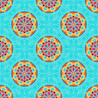 etnik çiçek seamless modeli