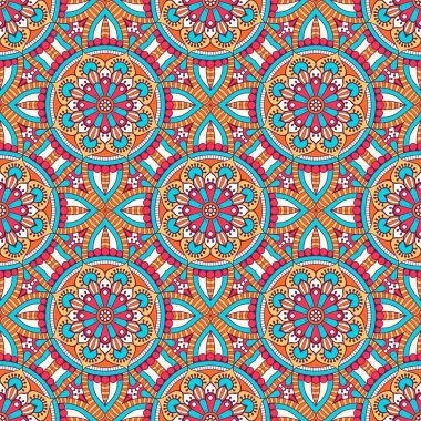 etnik çiçek seamless modeli